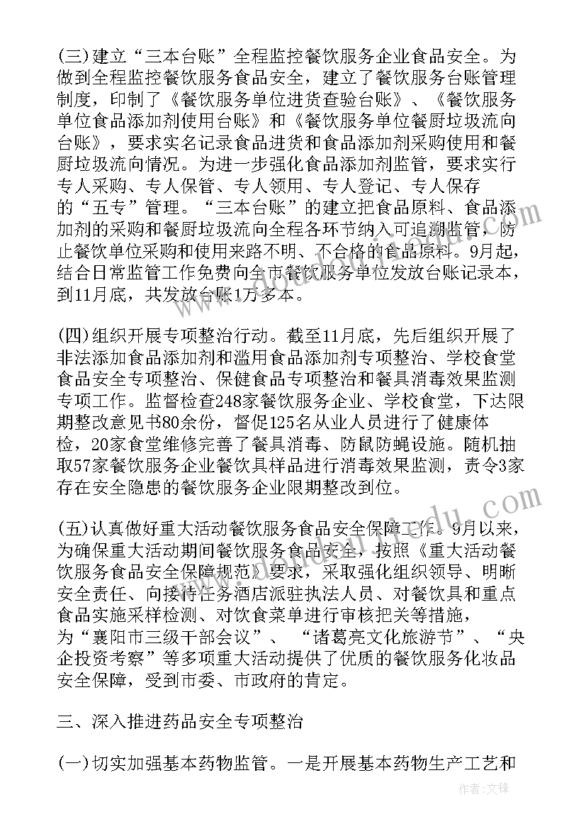 2023年食品安全监督工作总结 食品药品监督个人工作总结(大全10篇)