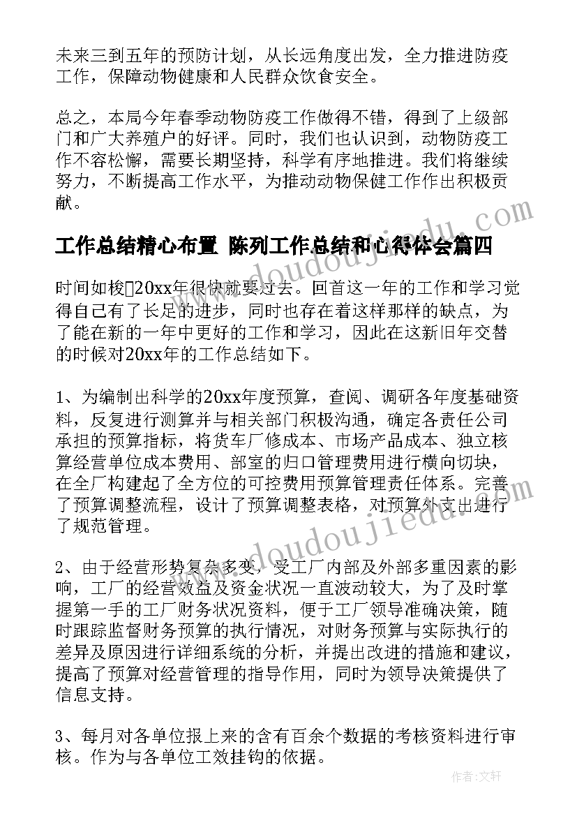 2023年工作总结精心布置 陈列工作总结和心得体会(大全8篇)