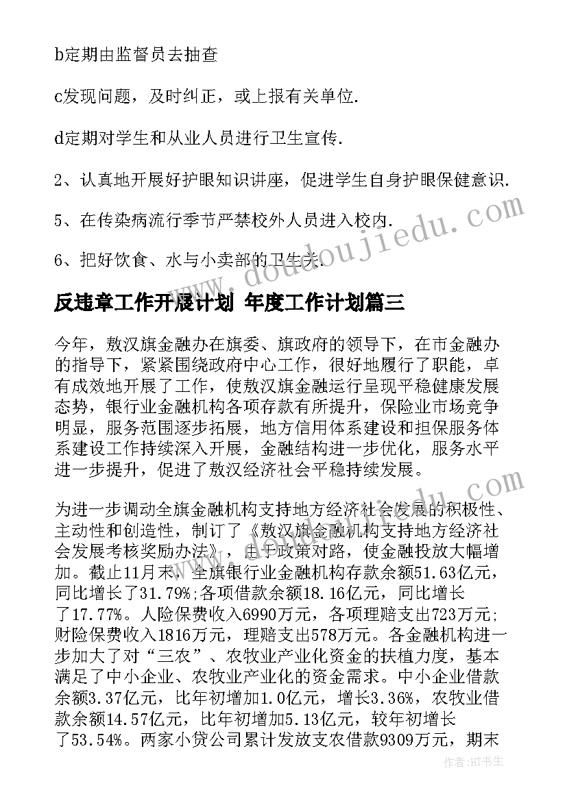 2023年反违章工作开展计划 年度工作计划(汇总8篇)