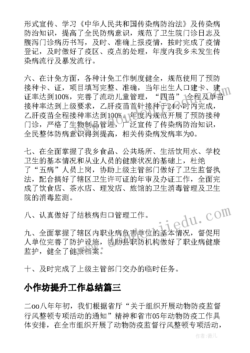 2023年小作坊提升工作总结(优秀5篇)