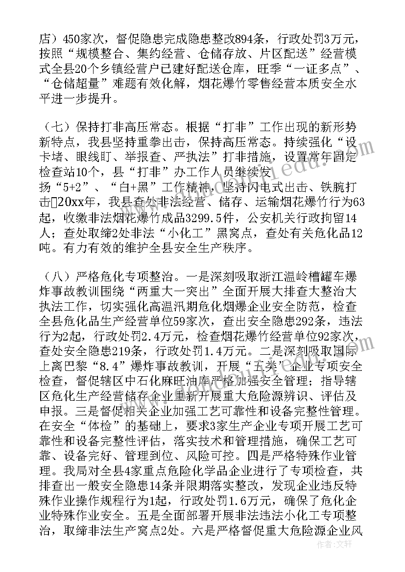 烟花爆竹执法检查 禁燃禁放烟花爆竹工作总结(大全8篇)