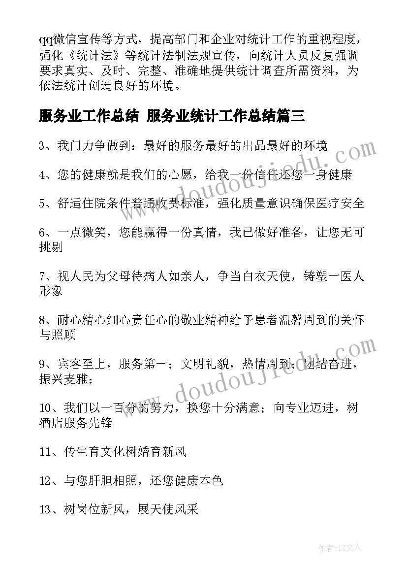 2023年服务业工作总结 服务业统计工作总结(汇总9篇)