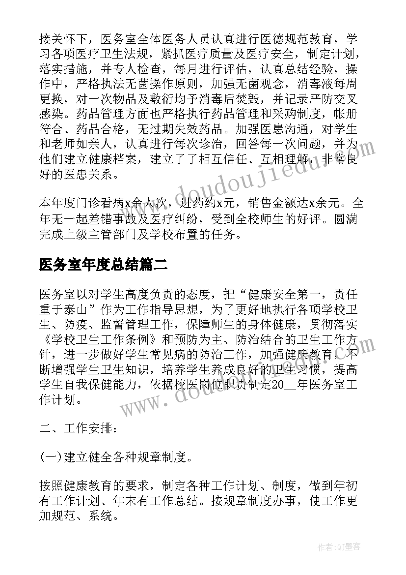 最新医务室年度总结(优秀9篇)