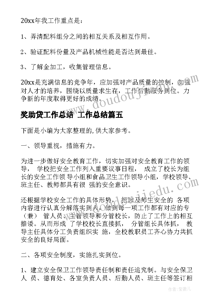 2023年奖助贷工作总结 工作总结(实用8篇)