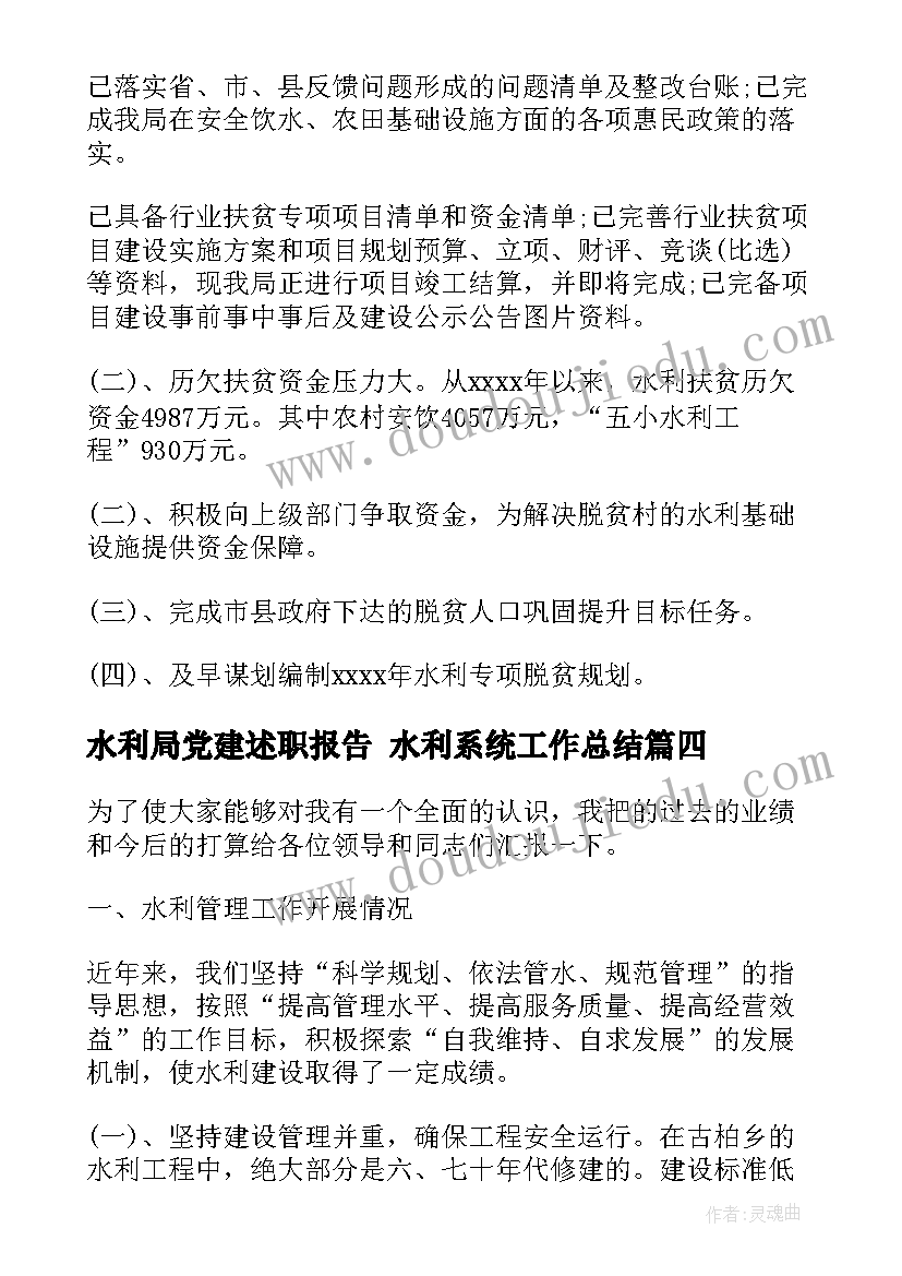 2023年水利局党建述职报告 水利系统工作总结(通用6篇)