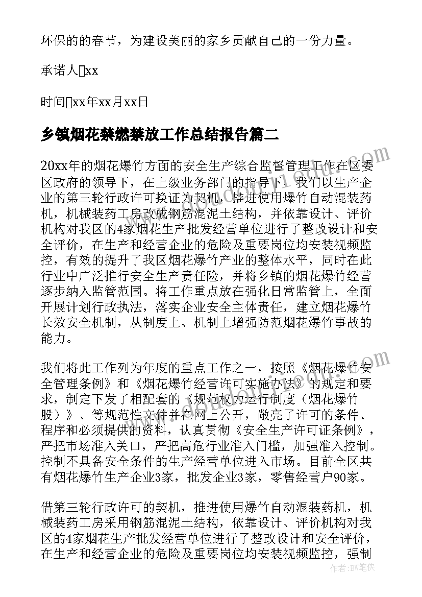 最新乡镇烟花禁燃禁放工作总结报告(汇总5篇)