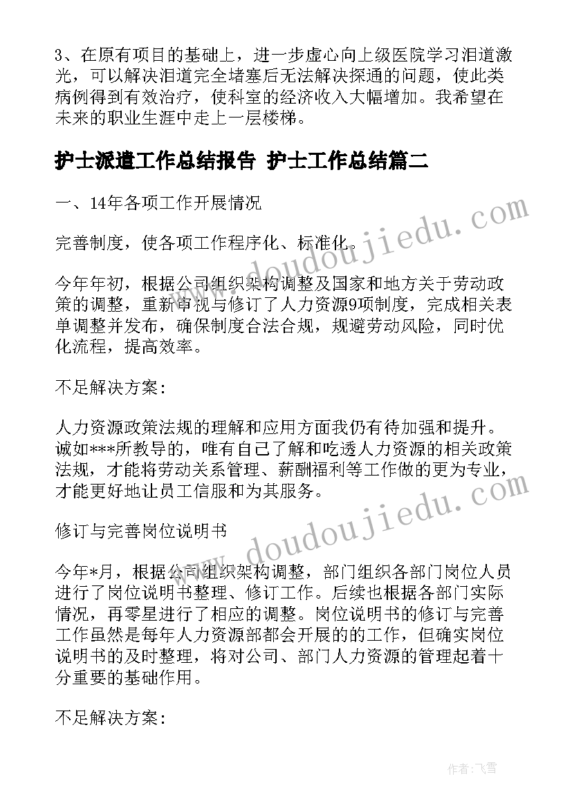 2023年护士派遣工作总结报告 护士工作总结(优秀5篇)