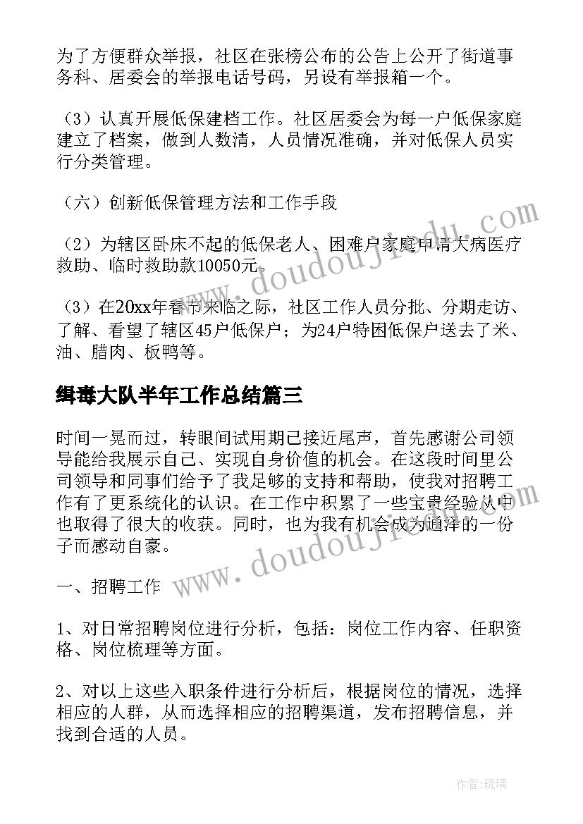 2023年缉毒大队半年工作总结(大全7篇)