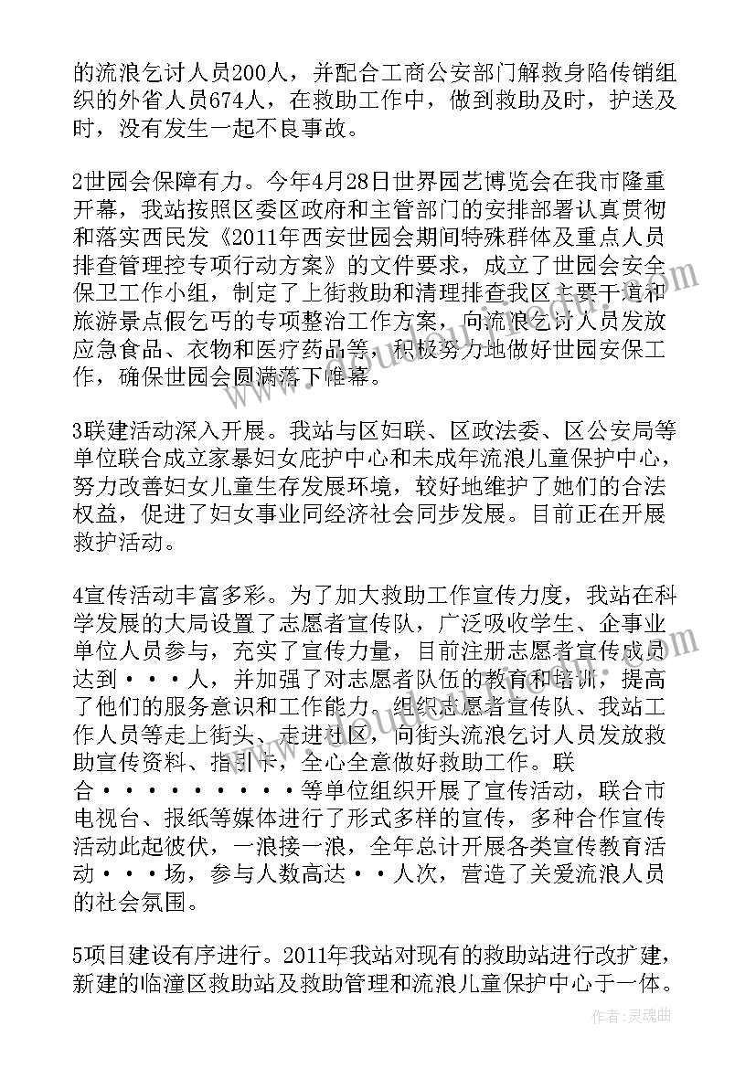 最新救助站副站长工作总结(模板8篇)