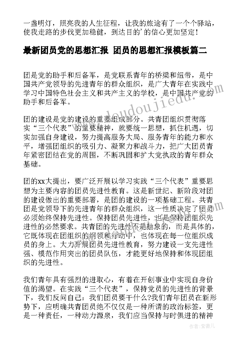 2023年团员党的思想汇报 团员的思想汇报(大全7篇)