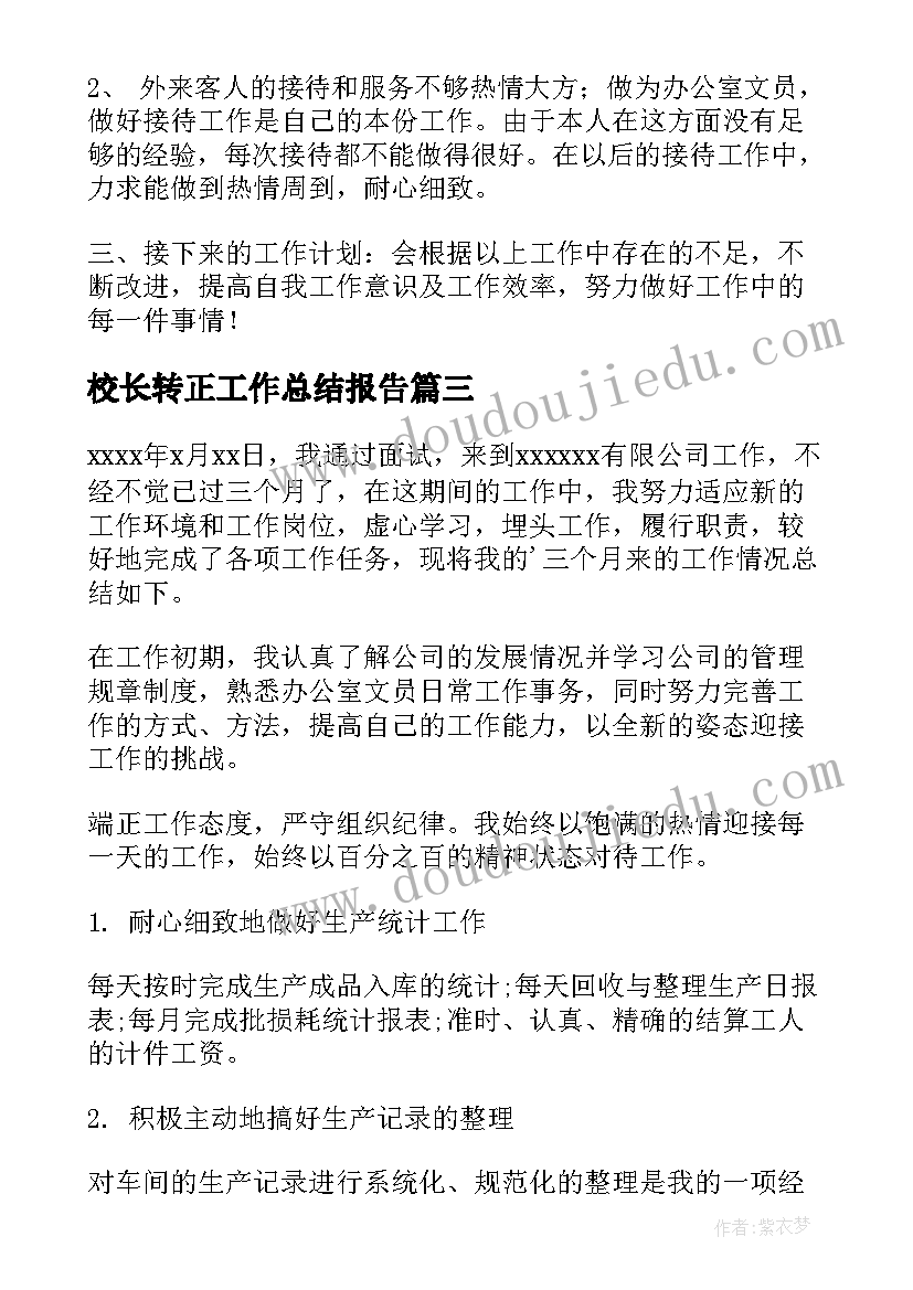 2023年校长转正工作总结报告(大全10篇)