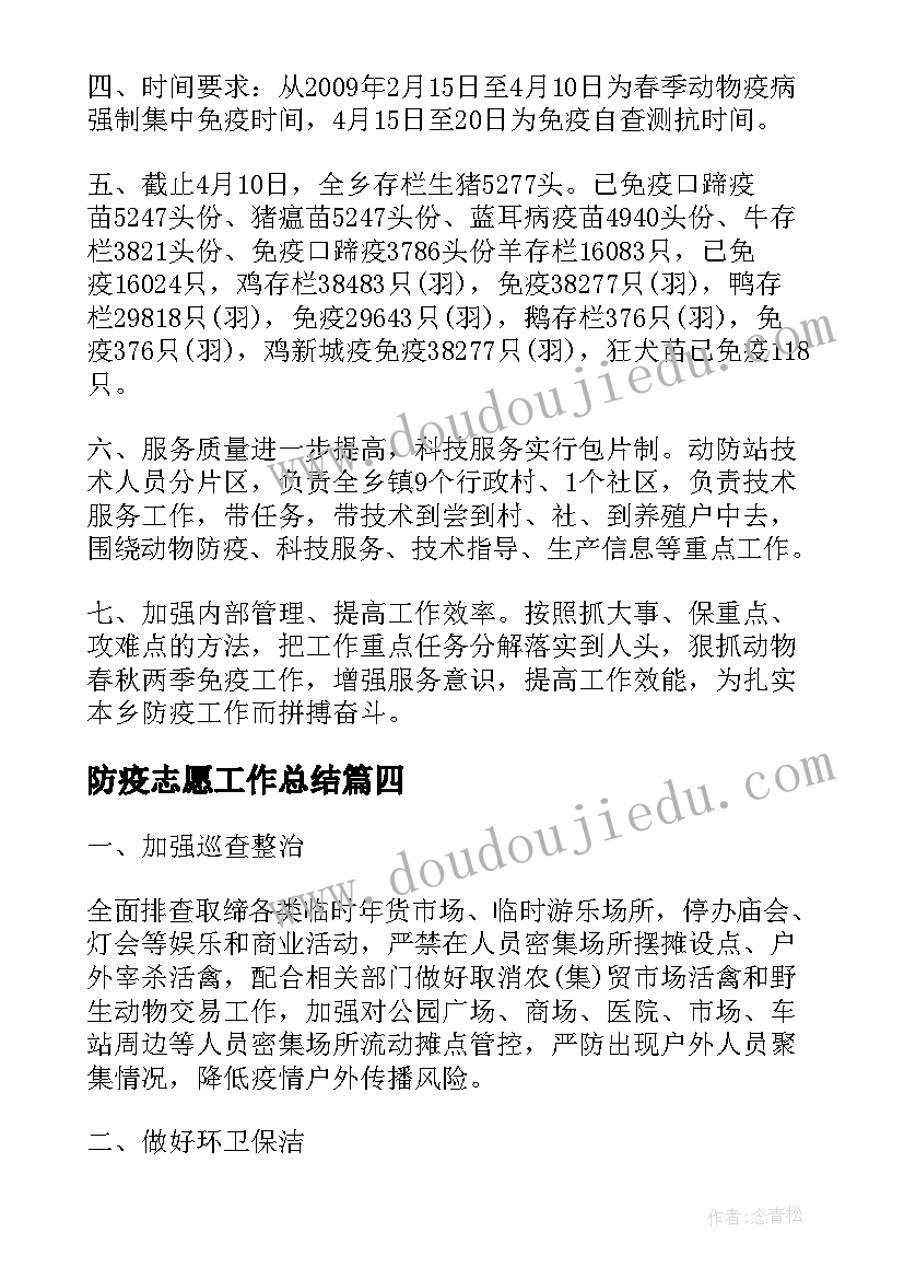 最新防疫志愿工作总结(优秀7篇)