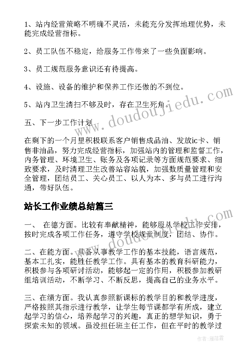 最新站长工作业绩总结(优质7篇)