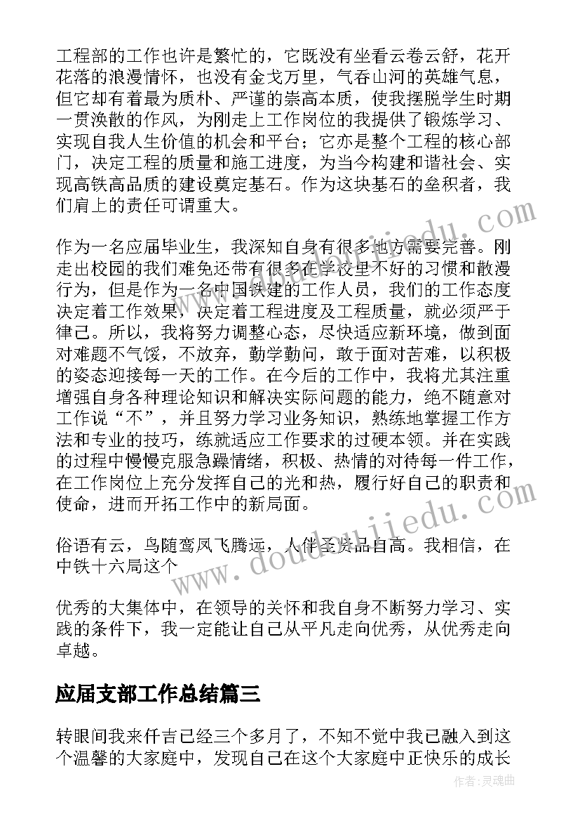 应届支部工作总结(精选6篇)