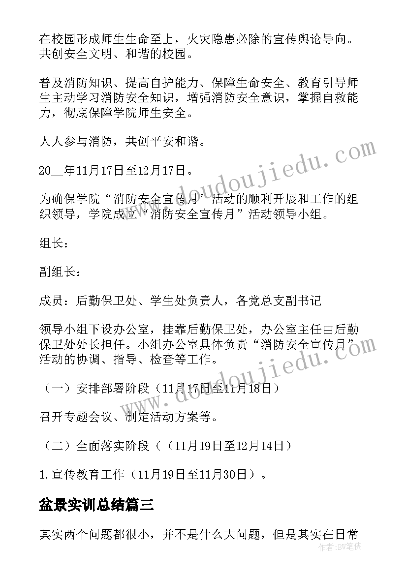 2023年盆景实训总结(通用5篇)