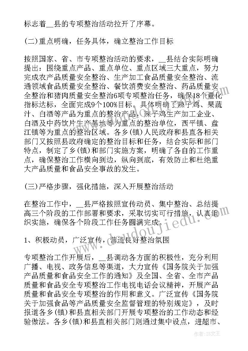 最新专项会议工作总结报告 专项整治工作总结(汇总9篇)