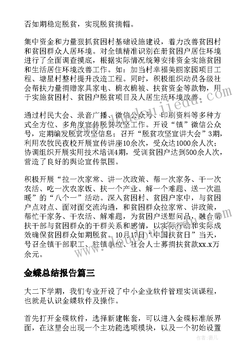 2023年金蝶总结报告(优质6篇)