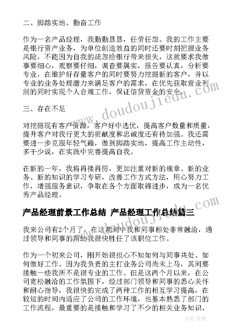 产品经理前景工作总结 产品经理工作总结(优质5篇)