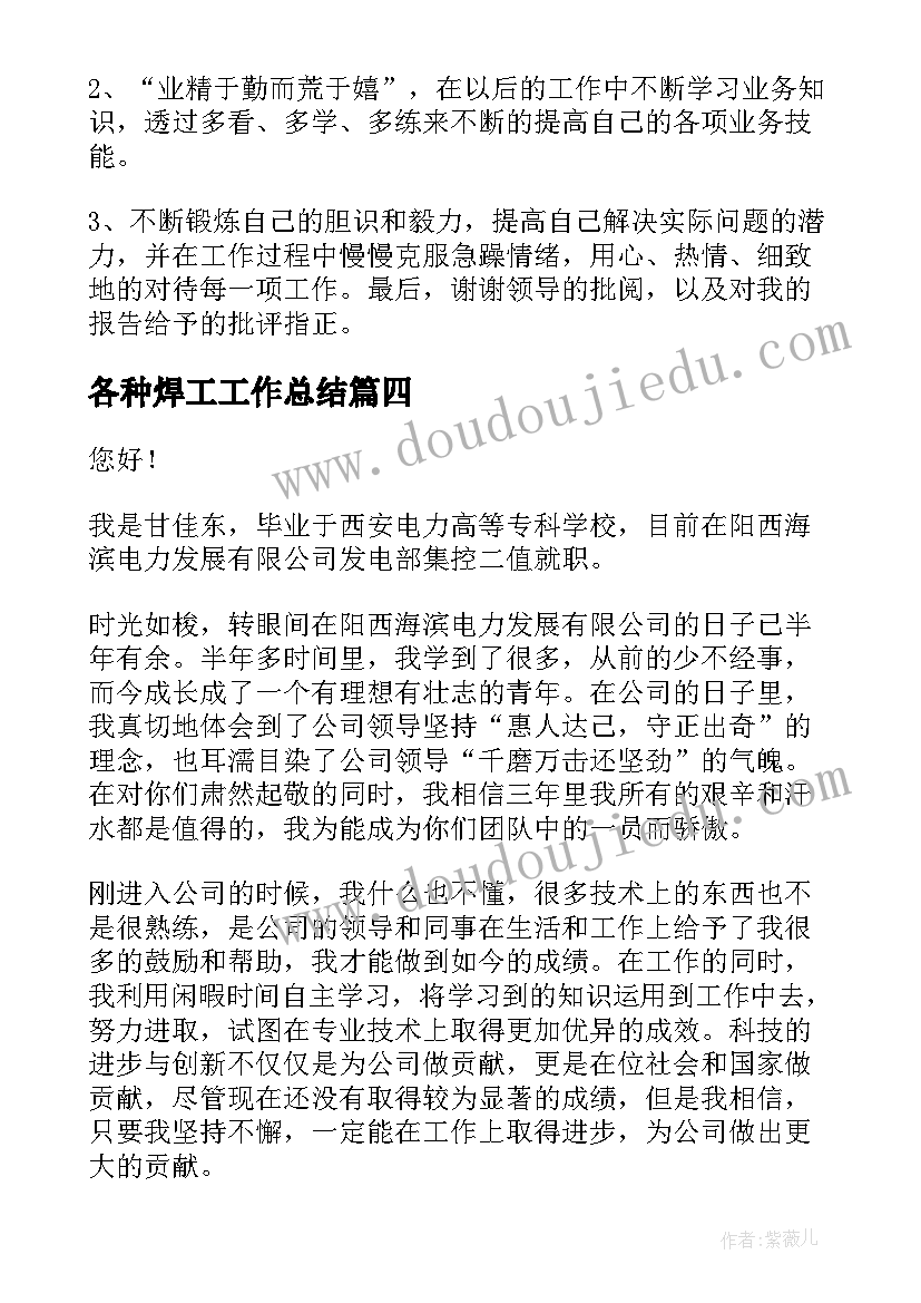 2023年各种焊工工作总结(优秀9篇)