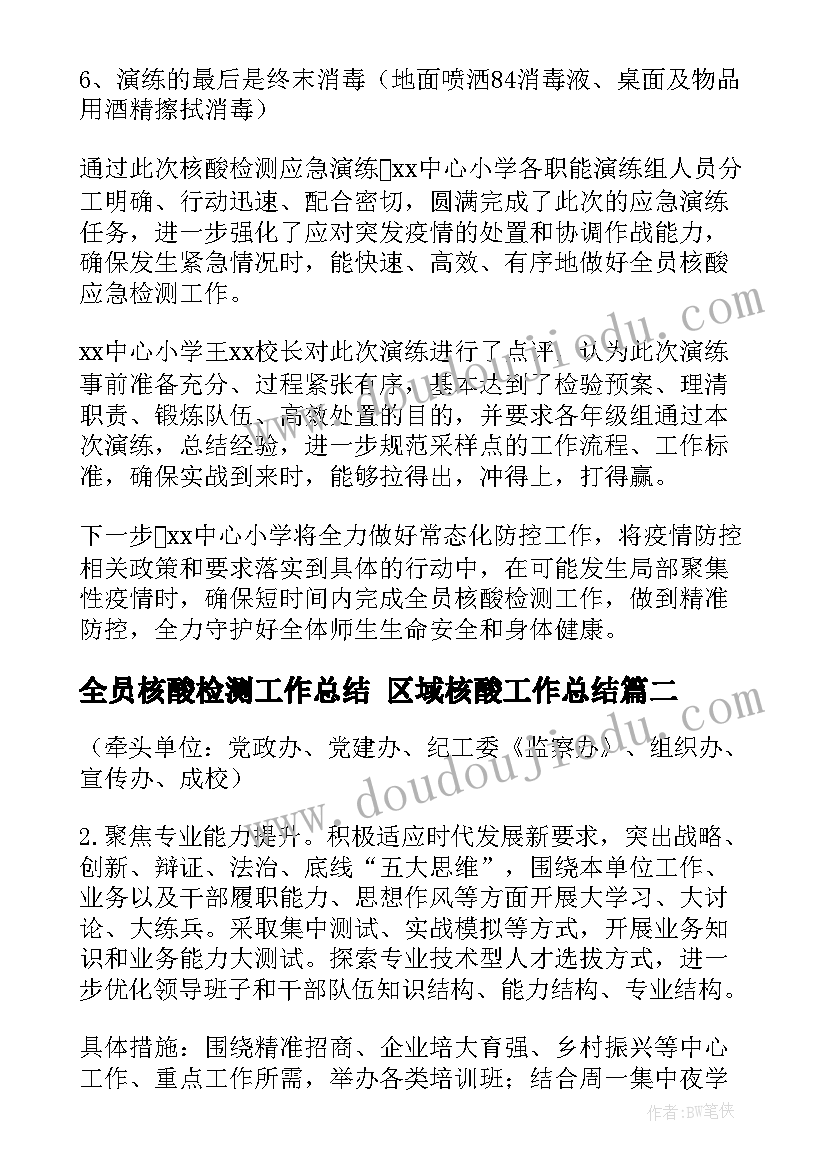 2023年全员核酸检测工作总结 区域核酸工作总结(大全6篇)