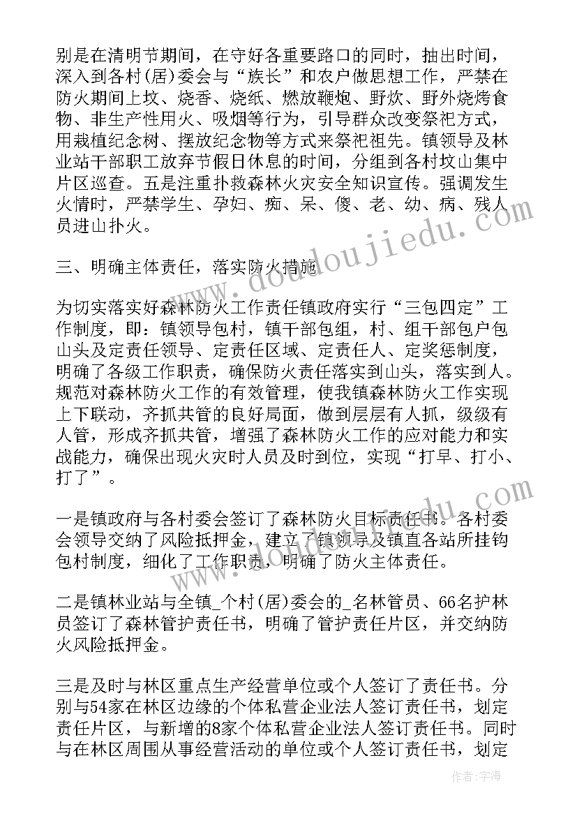 最新森林调查的任务 森林防火工作总结(汇总8篇)