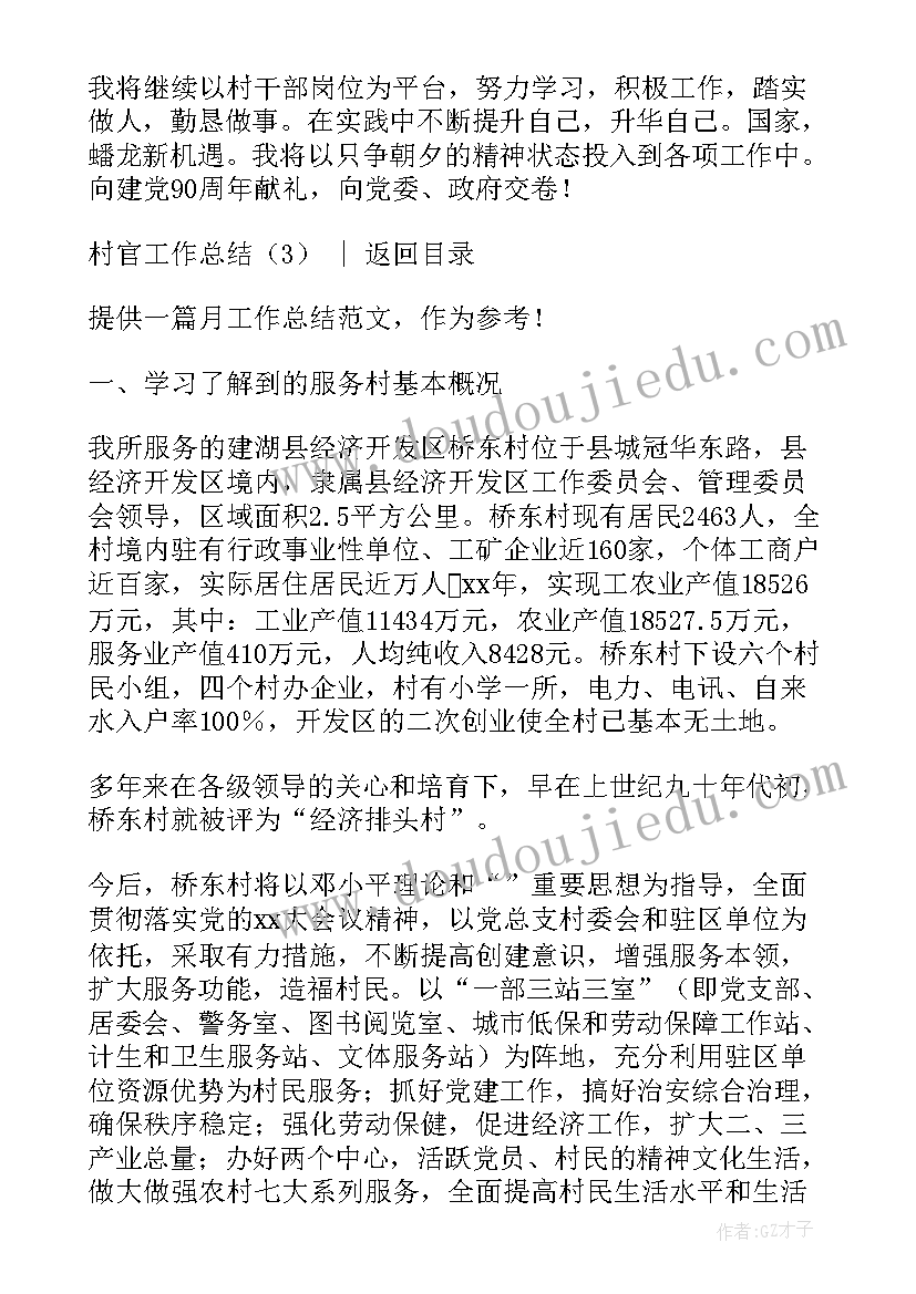 2023年村官简单工作总结(通用9篇)