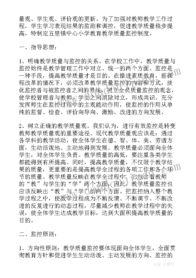 质量监控报告总结(优质9篇)