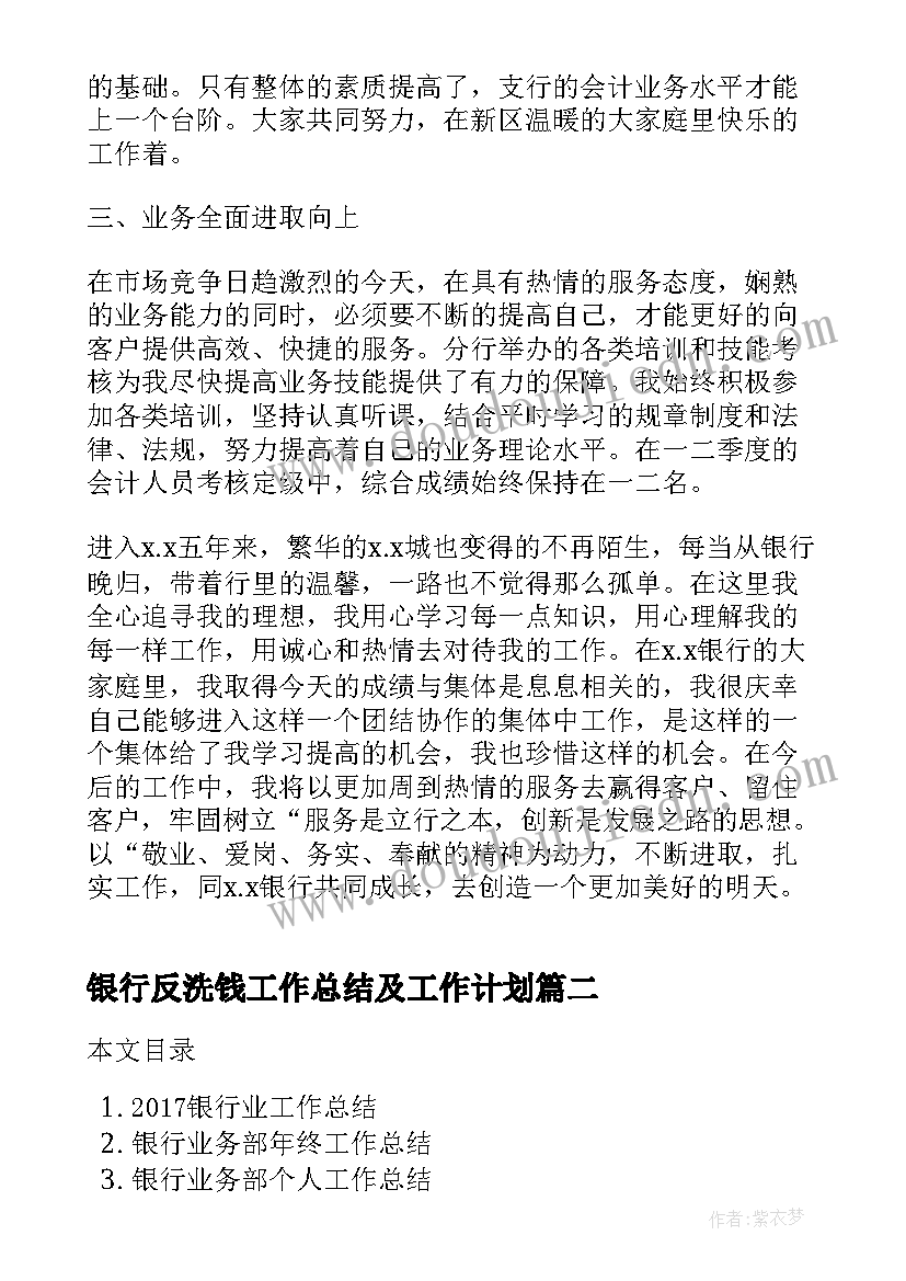 银行反洗钱工作总结及工作计划(汇总5篇)