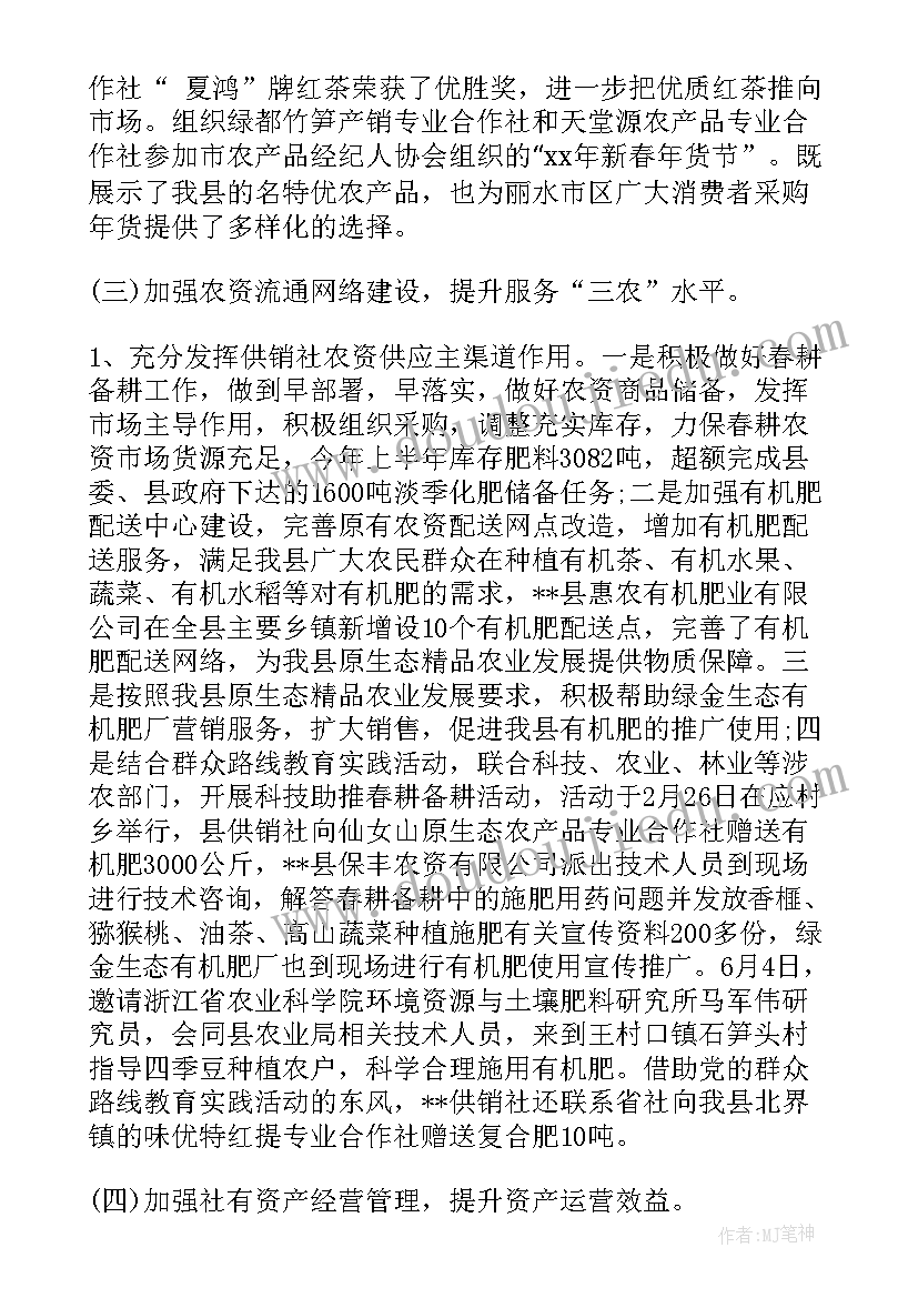 供销社年度工作总结(模板5篇)