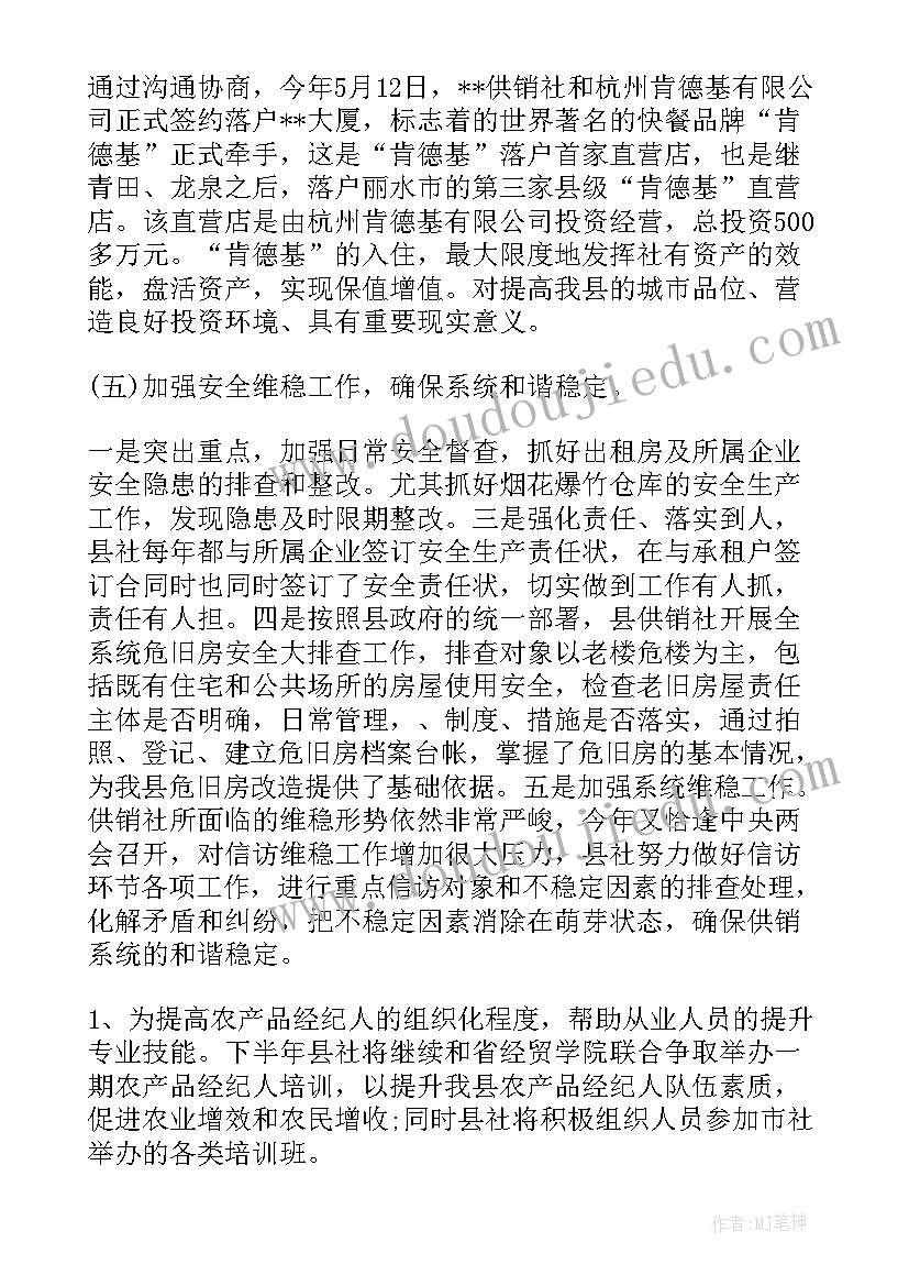 供销社年度工作总结(模板5篇)