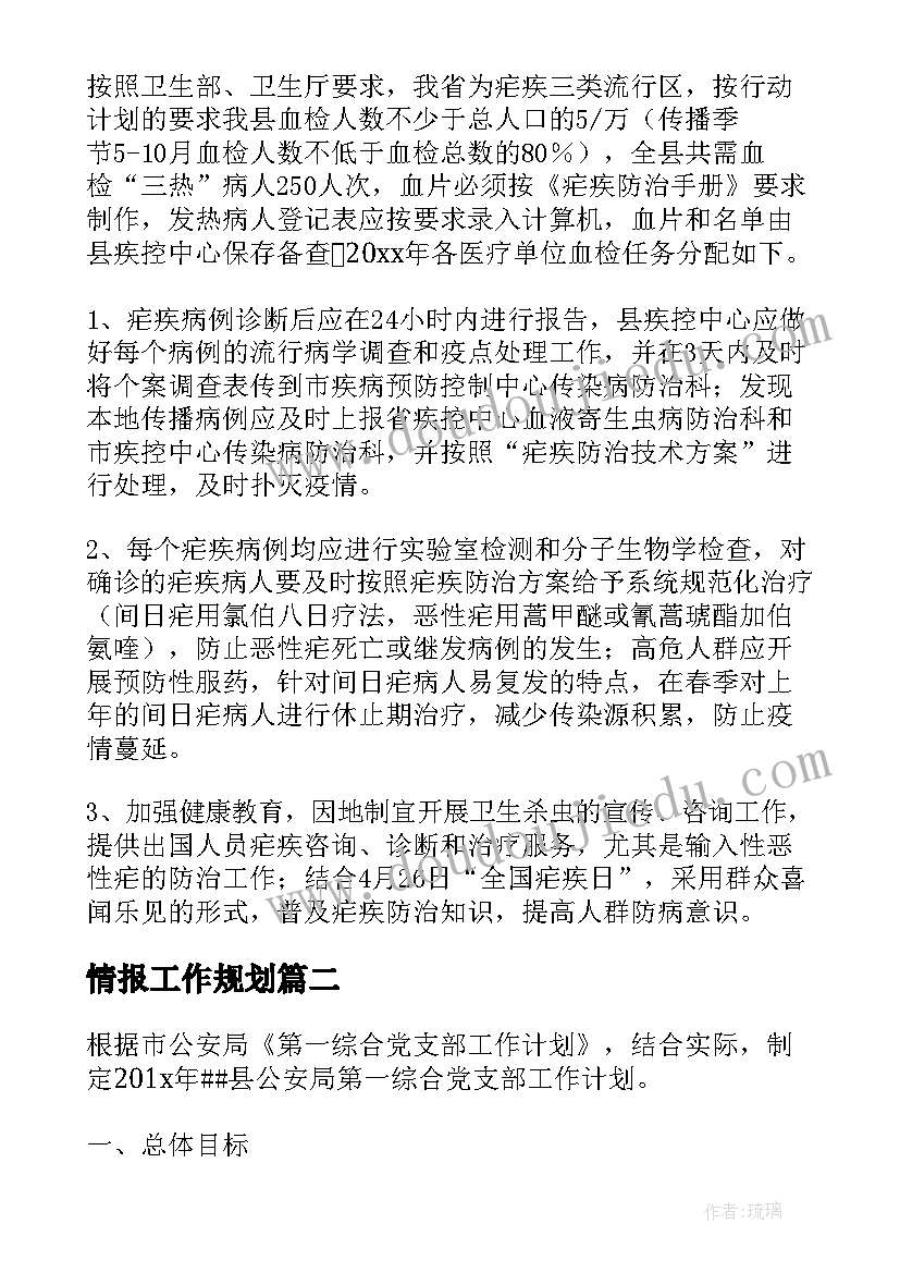 2023年情报工作规划(汇总10篇)