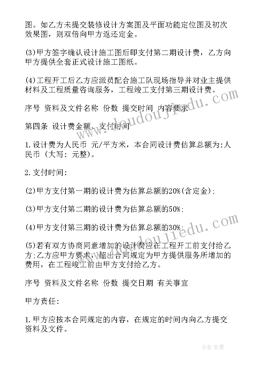 2023年单位与汽车装潢店合同 室内装潢设计合同(大全7篇)