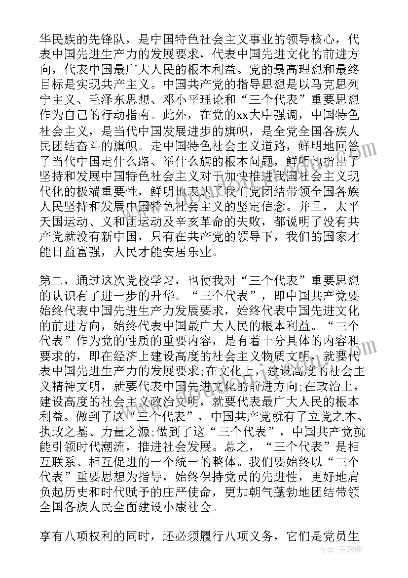 最新院党课思想汇报(通用5篇)