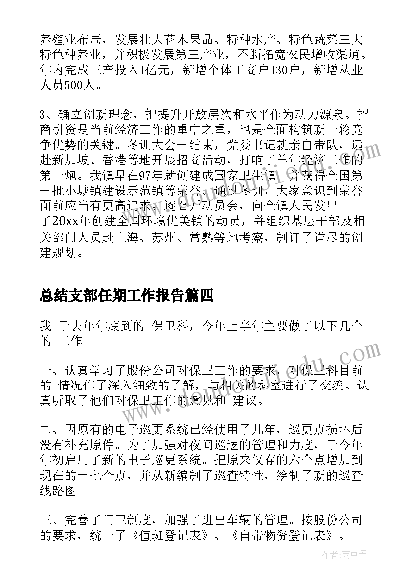 2023年总结支部任期工作报告(优质9篇)