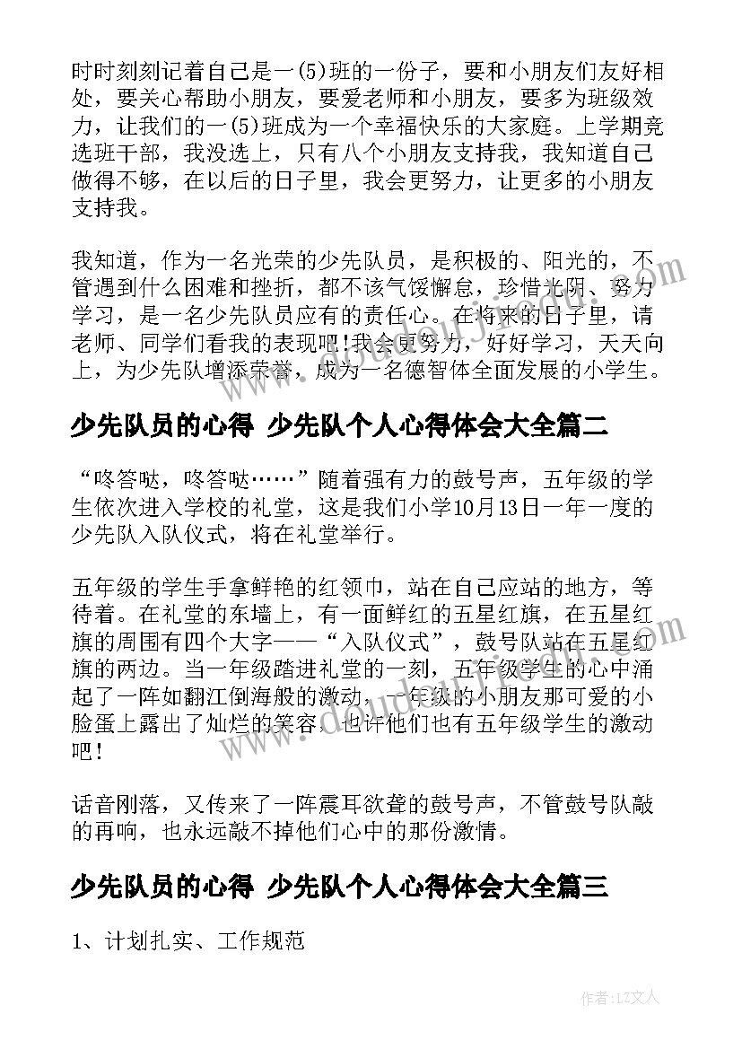 2023年少先队员的心得 少先队个人心得体会(优质5篇)