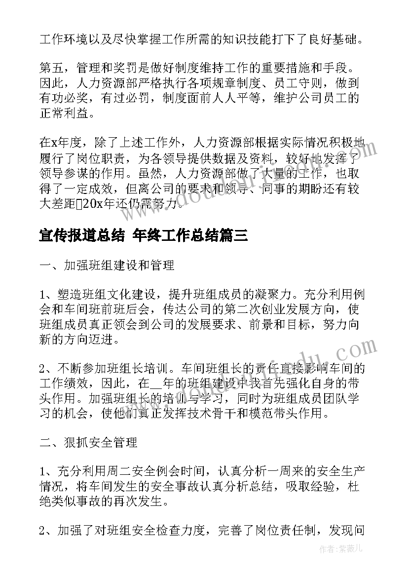 宣传报道总结 年终工作总结(模板10篇)