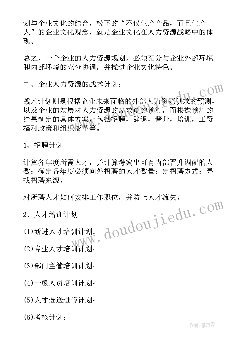 公司人才发展工作计划(模板5篇)