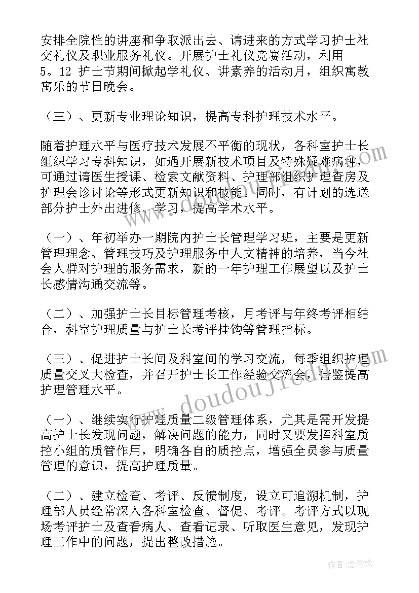 2023年新任护士长工作计划 护士工作计划(模板10篇)