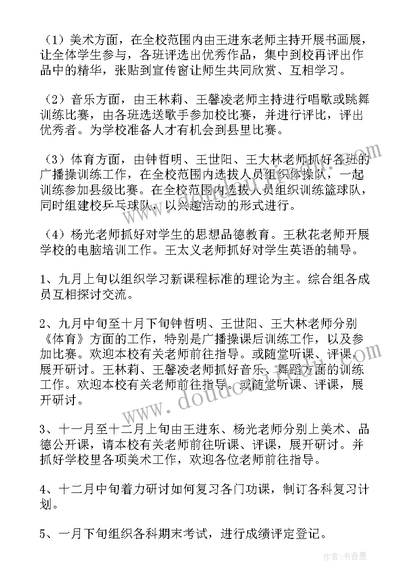 大型综合体整治 综合工作计划(模板5篇)