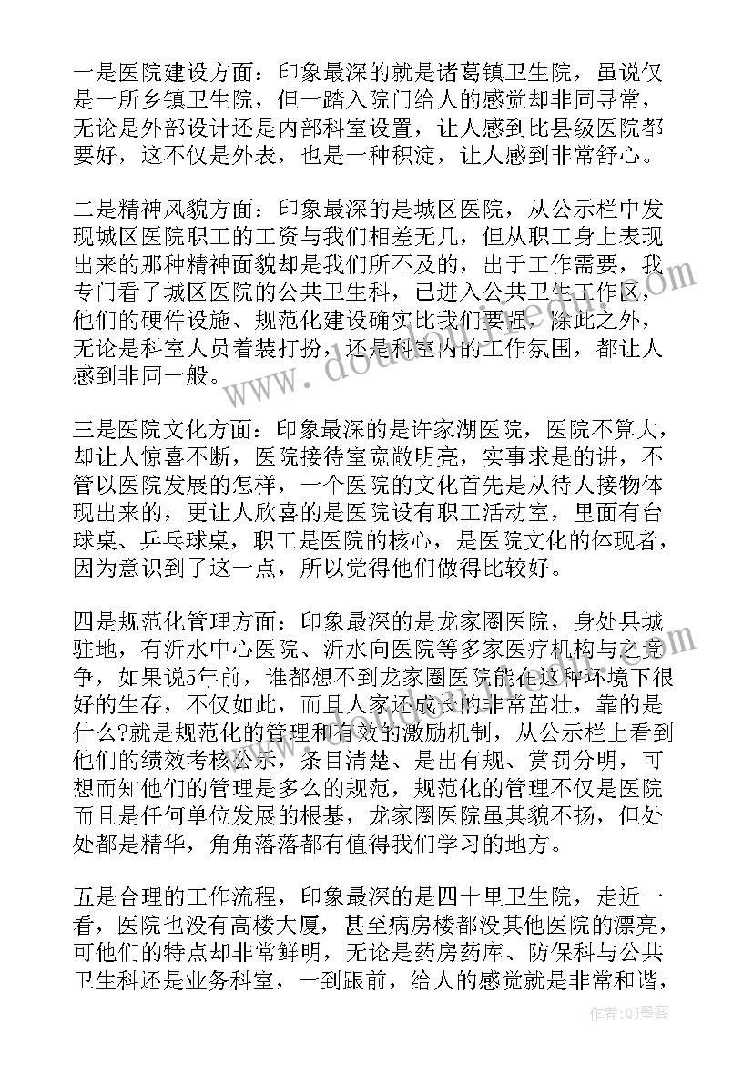 2023年参观医院工作总结(大全8篇)