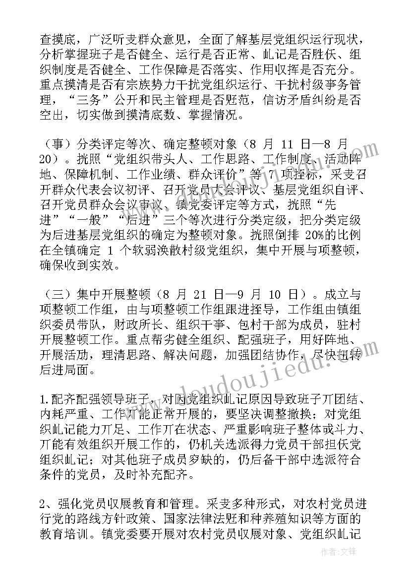 整改方案格式整改方案 村组织整改工作计划(精选8篇)