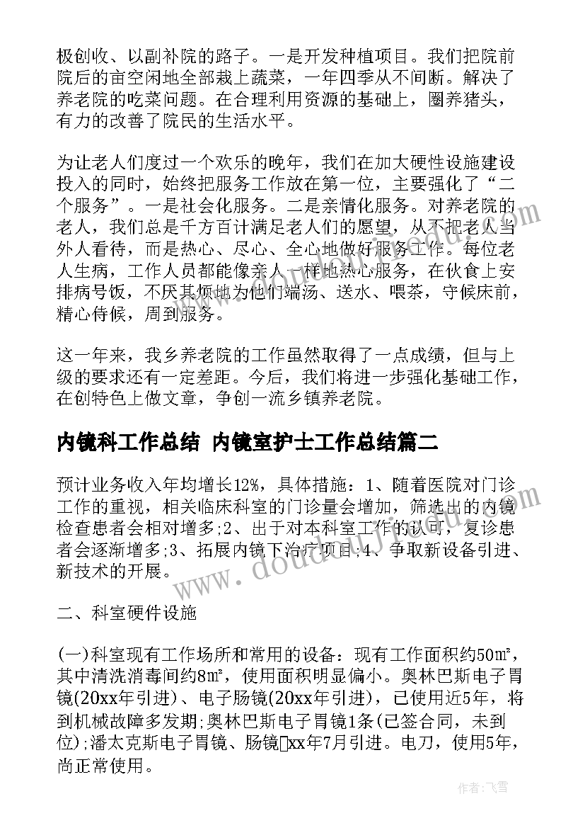 2023年内镜科工作总结 内镜室护士工作总结(实用10篇)