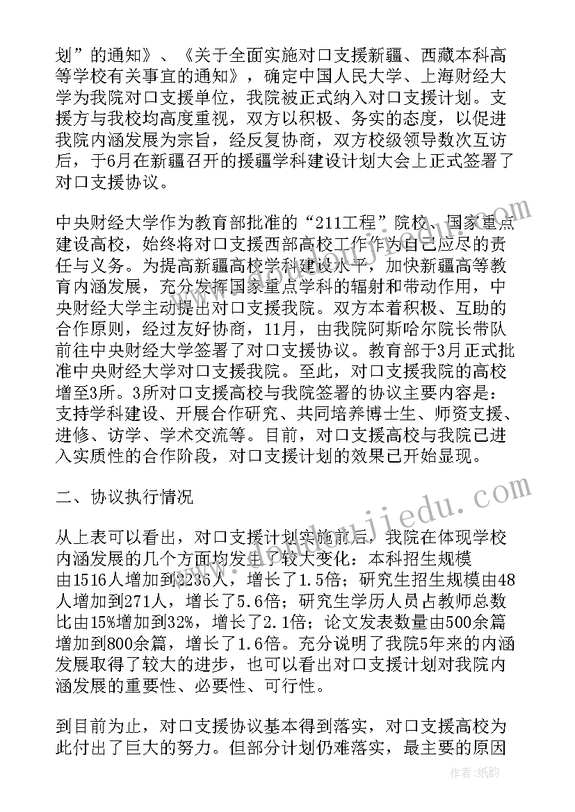 最新省外支援工作总结 对口支援工作总结(精选5篇)