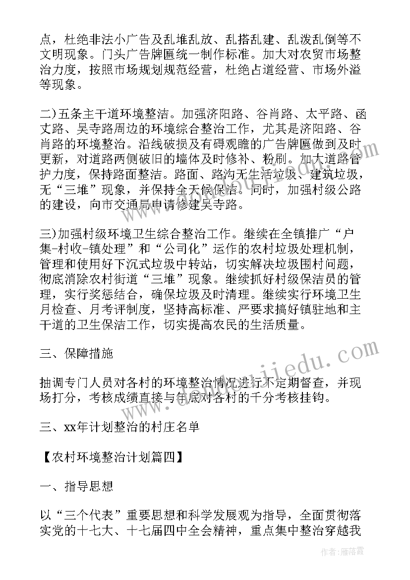 2023年光衰整治的重要性及整治步骤 社区环境整治工作计划(实用6篇)