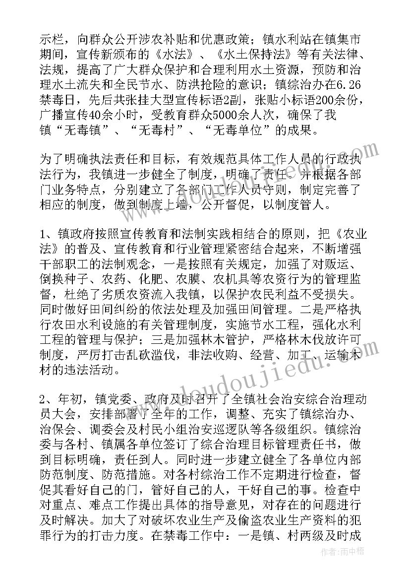 2023年执法工作总结文字(大全7篇)