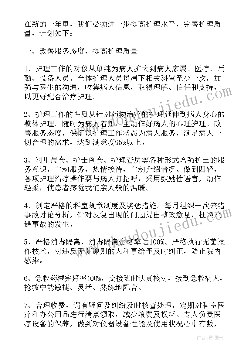 2023年我是新护士工作计划书 新护士长工作计划报告(模板6篇)