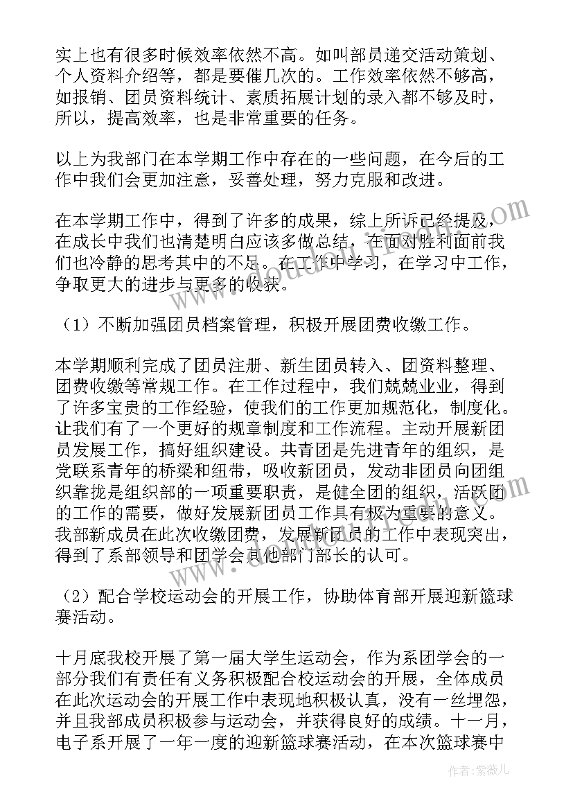 最新团总支组织部工作总结(大全5篇)