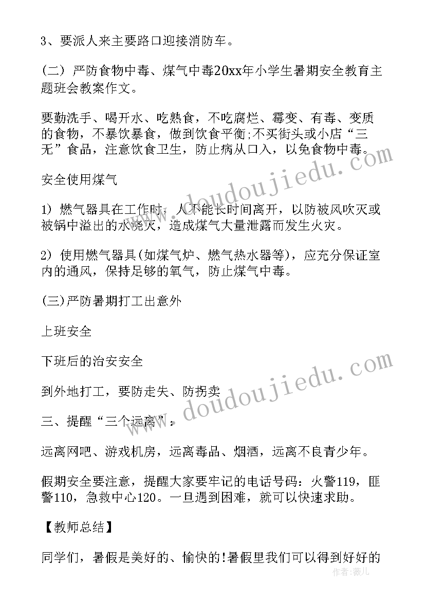 2023年小学爱粮节粮活动方案 小学生安全教育班会教案(精选9篇)