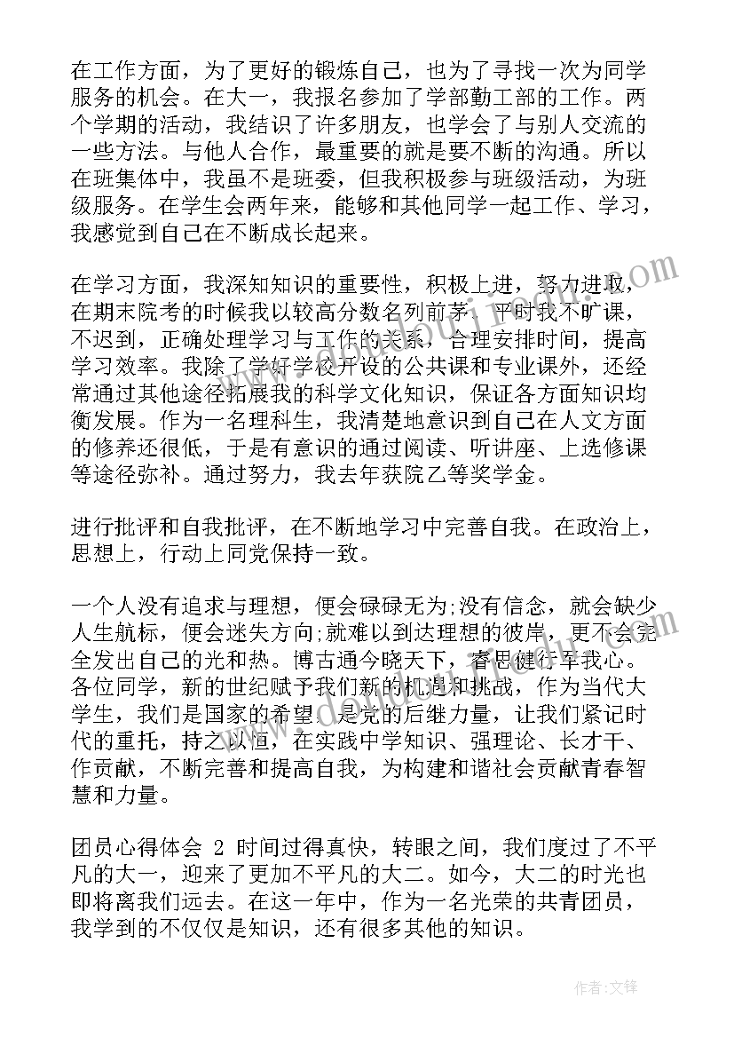 心得体会团员总结(大全7篇)