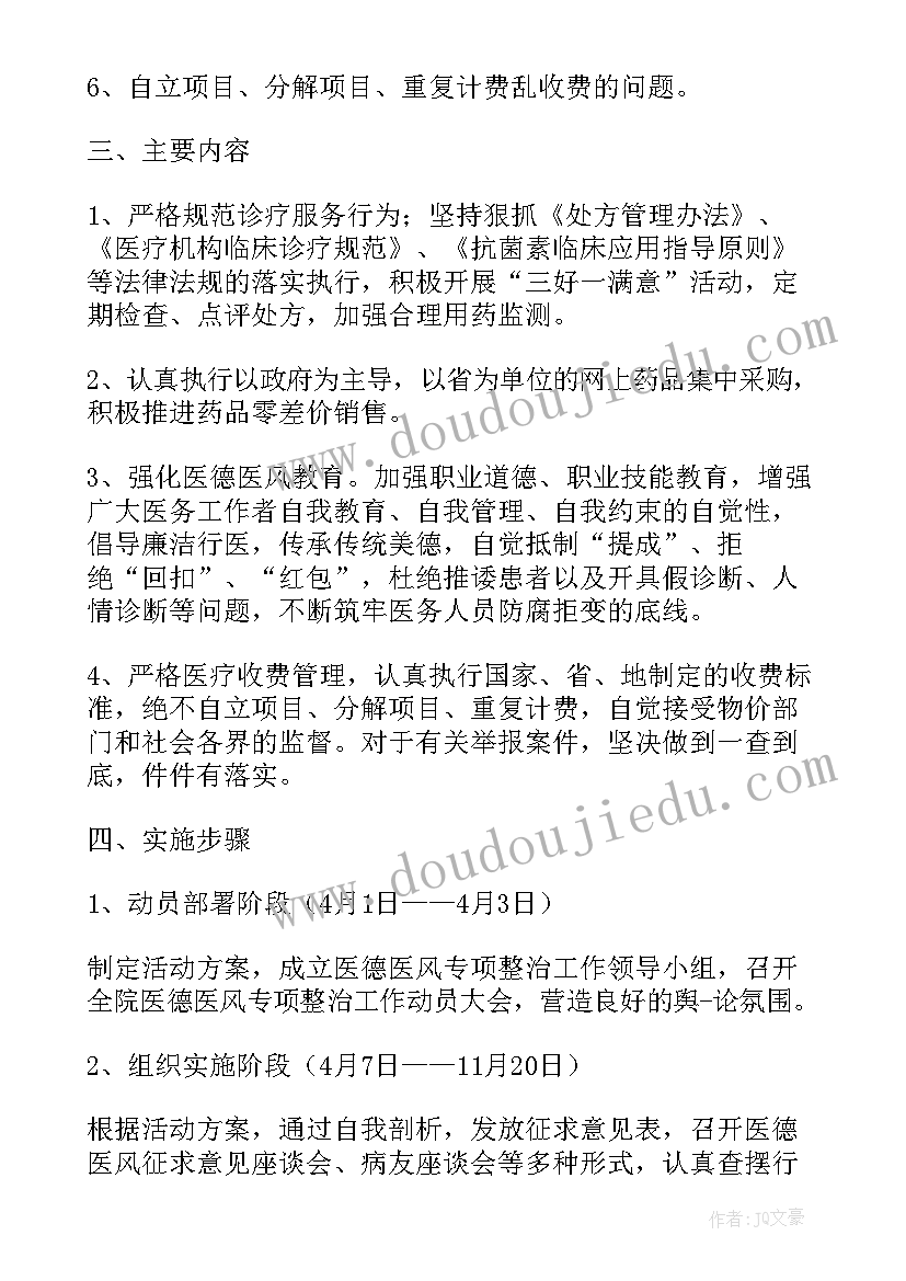 最新医德医风整顿个人发言稿(通用7篇)